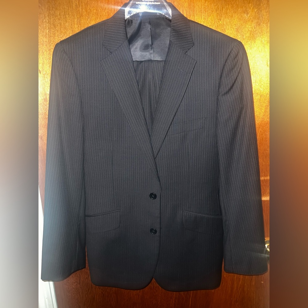 Louis by Louis Feraud suit, worn a couple times, pinstripe pants 36S/30W